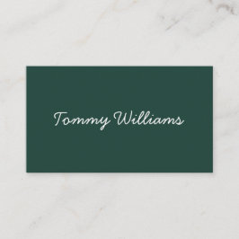 Minimalistisch Emerald Green Beruflich Simple Visitenkarte