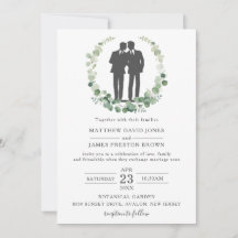 Minimalistisch Eukalyptus Greenery Gay Wedding Mr.