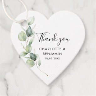 Minimalistisch Eukalyptus Rustic Wedding Vielen Da Geschenkanhänger