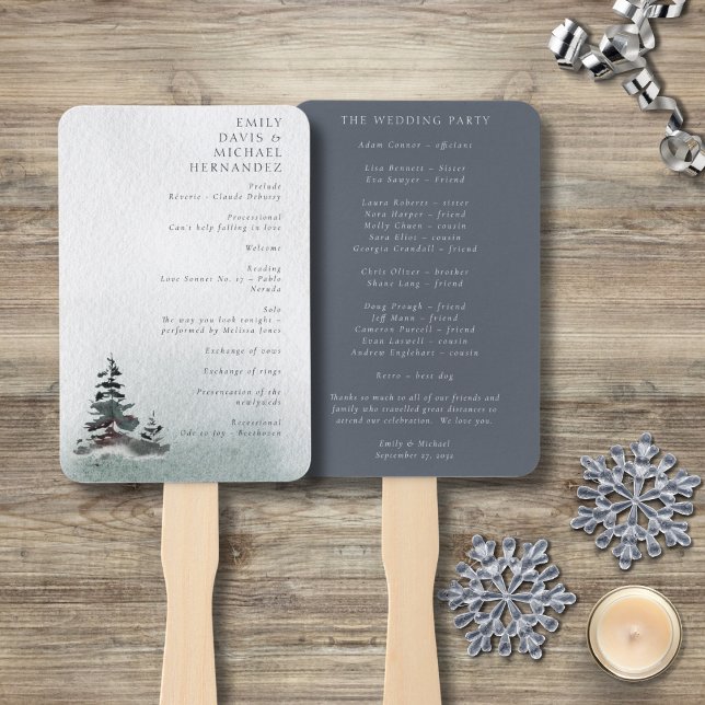 Minimalistisch Evergreen Mountain Green Slate Blue Fächer (Von Creator hochgeladen)