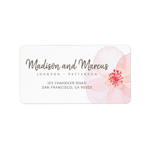 Minimalistisch + Farbfloradresse Adressaufkleber