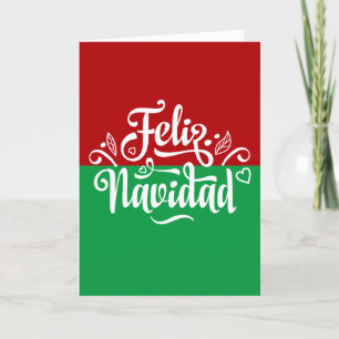 Minimalistisch Feliz Navidad Spanisch Frohe Weihna Dankeskarte