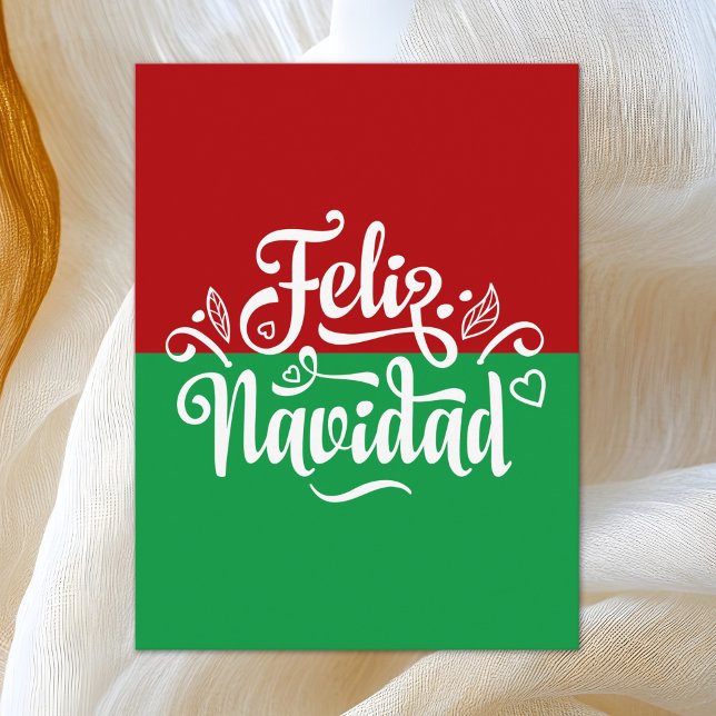 Minimalistisch Feliz Navidad Spanisch Frohe Weihna Postkarte (Von Creator hochgeladen)