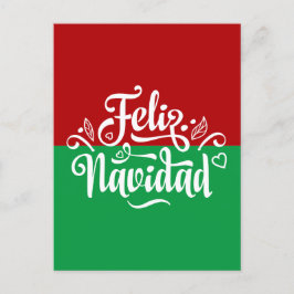 Minimalistisch Feliz Navidad Spanisch Frohe Weihna Postkarte