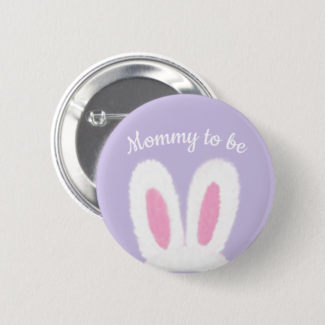 Minimalistisch flauschige Babydusche Button (Vorne & Hinten)