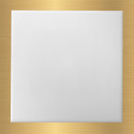 Minimalistisch Fliese<br><div class="desc">Schlichter weißer Tile. Weiß passt zu goldfarbenen und weißen Fliesen.</div>