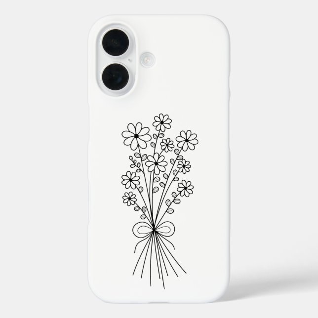 Minimalistisch Floral Bouquet Case-Mate iPhone Hülle (Rückseite)