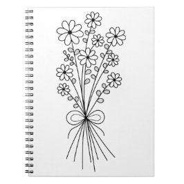 Minimalistisch Floral Bouquet Notizblock