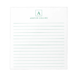 Minimalistisch Forest Green Notepad Notizblock
