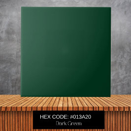 Minimalistisch Forest Green Schlicht Solid Color Fliese