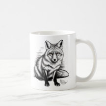 Minimalistisch Fox Line Art - Emotionale Schwarze 