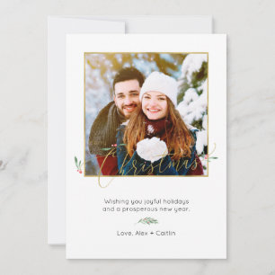 Minimalistisch frohe Weihnachten Elegante Fotokart