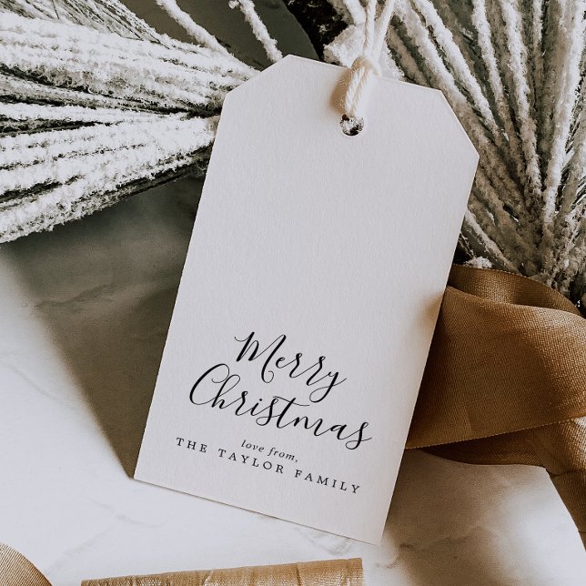 Minimalistisch frohe Weihnachten Geschenkanhänger (Von Creator hochgeladen)