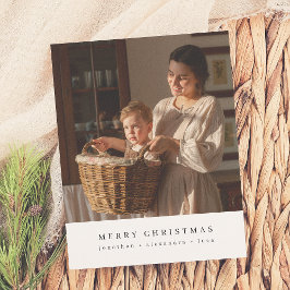 Minimalistisch frohe Weihnachts-Foto-Budget Urlaub