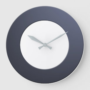 Minimalistisch für alle FarbNo-Digits auf blauem Große Wanduhr