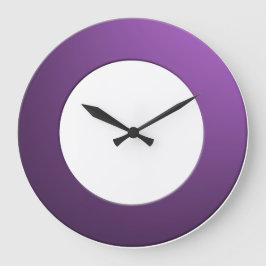 Minimalistisch für alle FarbNo-Ziffern auf Lila Ra Große Wanduhr