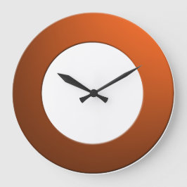 Minimalistisch für alle FarbNo-Ziffern auf Orange  Große Wanduhr