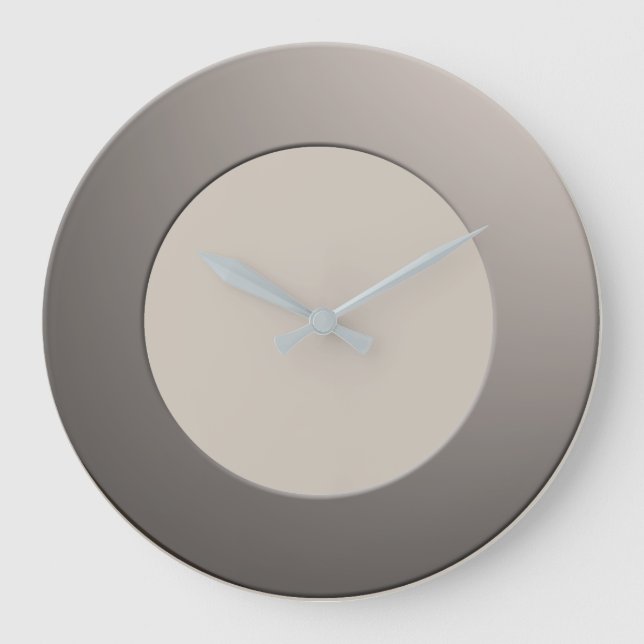 Minimalistisch für alle FarbNo-Ziffern auf Silver  Große Wanduhr (Vorderseite)