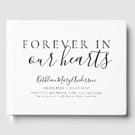 Minimalistisch für immer in unserem Hearts-Gedenkf Gästebuch