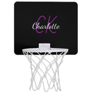 Minimalistisch für lila, benutzerdefinierte Monogr Mini Basketball Netz