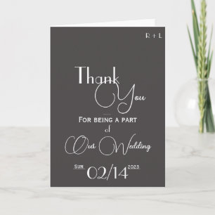 Minimalistisch geklappte Dankeschön-Karte Karte