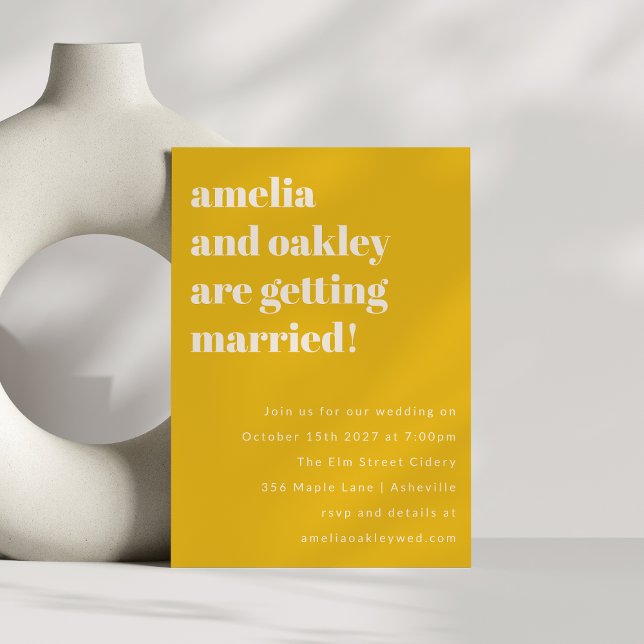 Minimalistisch-Gelbe Retro-Website für einfache Ho Einladung (Von Creator hochgeladen)