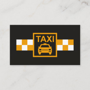 Minimalistisch Gelbe Taxifahrt Visitenkarte