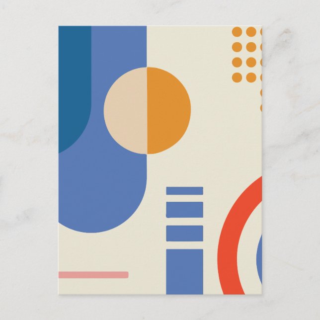Minimalistisch geometrisch feiertagspostkarte (Vorderseite)