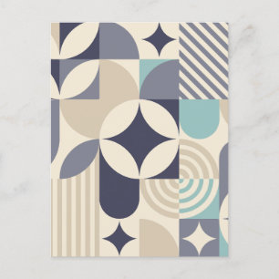 Minimalistisch geometrisch feiertagspostkarte