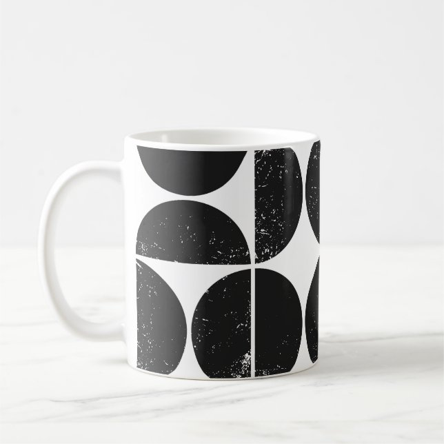 Minimalistisch geometrisch: Skandinavische Halbkre Kaffeetasse (Links)