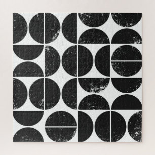 Minimalistisch geometrisch: Skandinavische Halbkre Puzzle