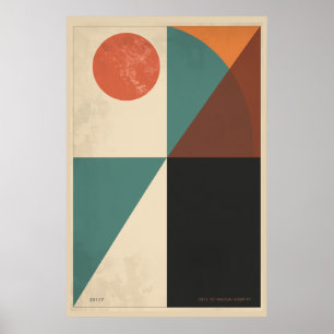 Minimalistisch geometrische Abstrakte Vektorgrafik Poster