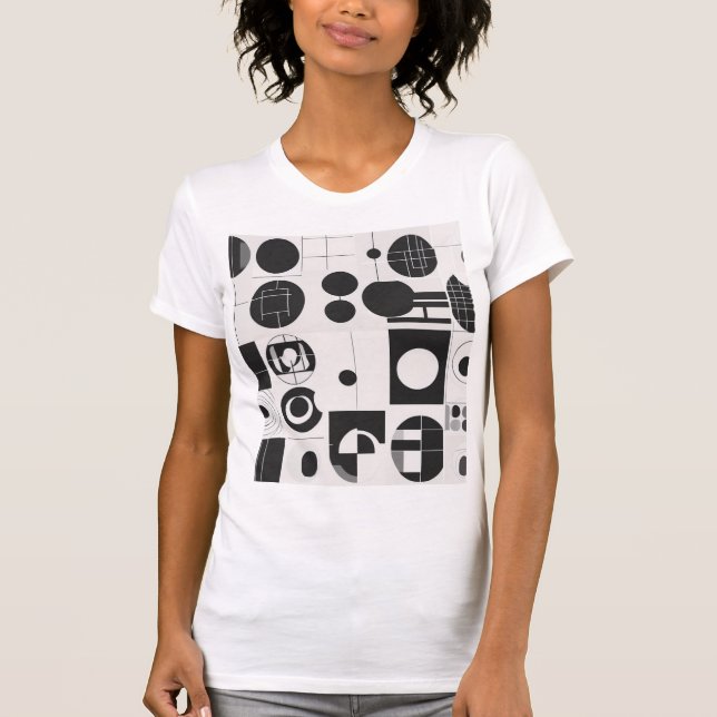 Minimalistisch Geometrische Harmonie T-Shirt (Vorderseite)