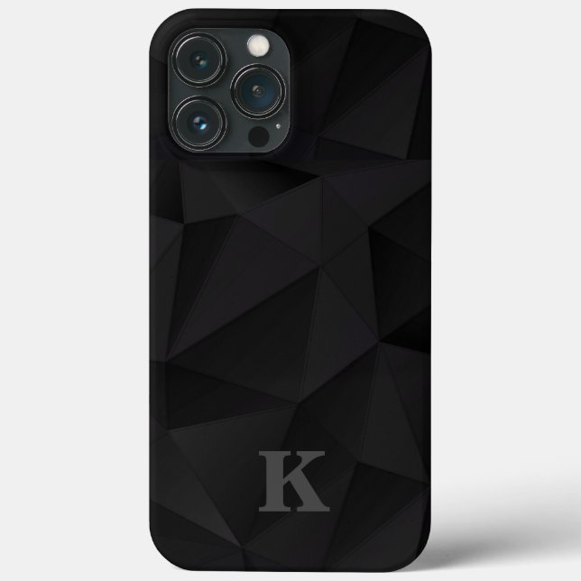 Minimalistisch geometrische Schwarze Moderne Monog Case-Mate iPhone Hülle (Rückseite)