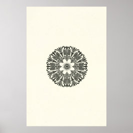 Minimalistisch Geometrische Vintage Skizze Kunst Poster