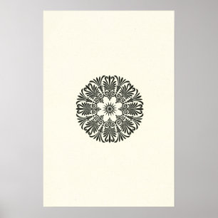 Minimalistisch Geometrische Vintage Skizze Kunst Poster