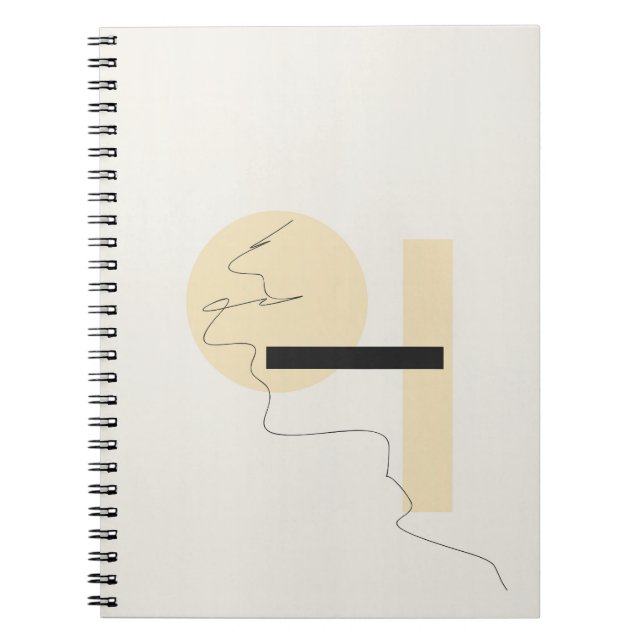 Minimalistisch Geometrisches Abstraktes Notebook Notizblock (Vorderseite)