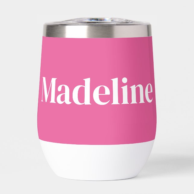 Minimalistisch Girly Pink Personalisiert (Vorderseite)