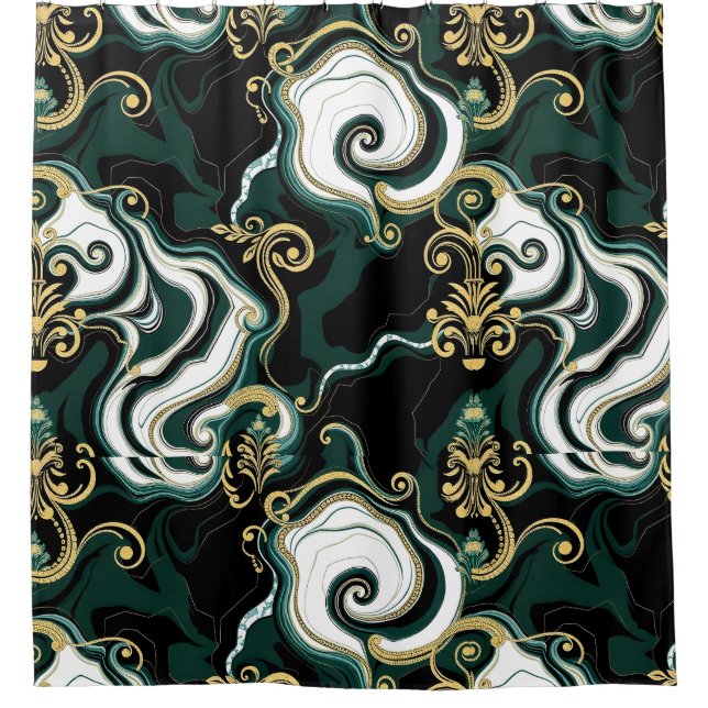 Minimalistisch Glam Duschvorhang - Subtle Luxe (Vorderseite)