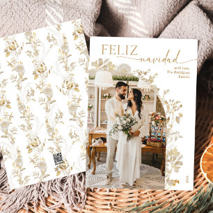Minimalistisch Gold Arch Foto Feliz Navidad Cards Feiertagskarte