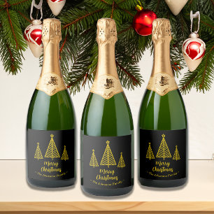 Minimalistisch Gold Black Frohe Weihnachten