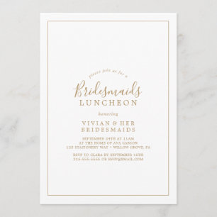 Minimalistisch Gold Bridesmaids Luncheon Einladung