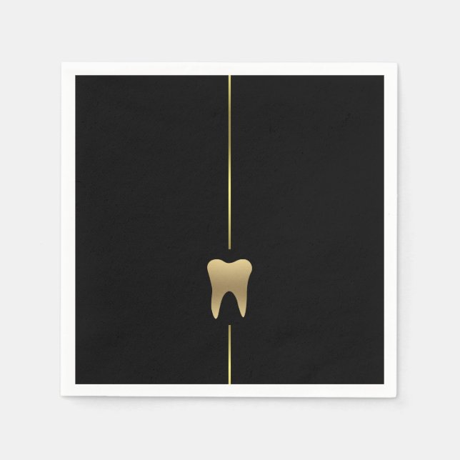 Minimalistisch Gold Dental Napkins Serviette (Vorderseite)