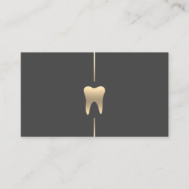 Minimalistisch Gold Dental Visitenkarte (Vorderseite)