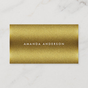 Minimalistisch Gold Glitzer Textur Visitenkarte