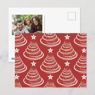 Minimalistisch Gold Glitzer Weihnachtsbaumen Feiertagspostkarte