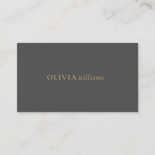 Minimalistisch Gold Gray Einfach Beruflich Visitenkarte