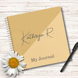 Minimalistisch Gold Individuelle Name Journal Notizbuch