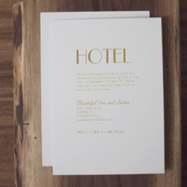 Minimalistisch Gold Moderne Deko Hochzeitsunterkun Begleitkarte