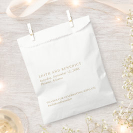 Minimalistisch Gold Moderne Hochzeit Geschenktütchen